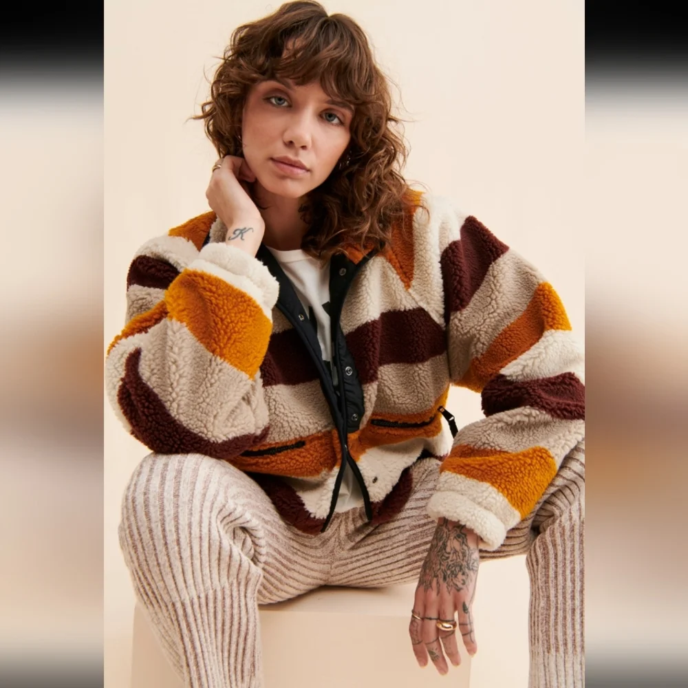 FP Movement By Free People Hit The Slopes Printed Fleece Jacket Size XS - Picture 4 of 8